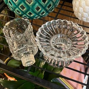 Partylite One of Two Quilted Crystal Pair Candle Holder